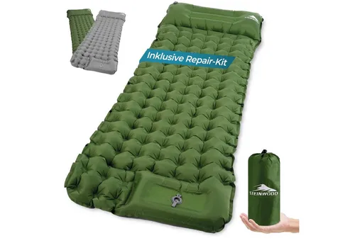 Steinwood Ultraleichte Isomatte mit Reparaturset - Isomatten für Camping und Outdoor, extrem leicht mit nur 800 g, inklusive Reparaturset für sorgenfreies Abenteuer.