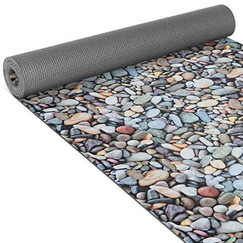 ANRO Küchenläufer Teppich mit Kieselstein-Muster 65x120cm - Vielseitiger Küchenläufer für Küche, Bad und Flur. Rutschfest, wasserabweisend und pflegeleicht – ideal für jeden Einsatz. Hochwertige Verarbeitung ohne schädliche Stoffe sorgt für Sicherheit und Komfort.