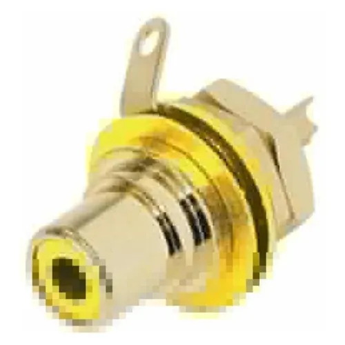 Neutrik Rean - Cinch-Einbaubuchse (Rca) - Vergoldete Kontakte - Gelb (Cinch Kabel) (NYS367-4)