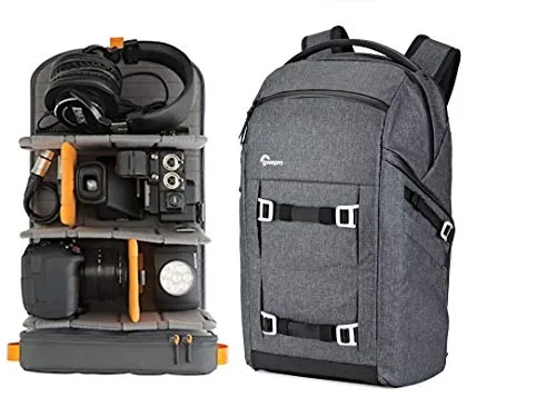Lowepro FreeLine 350 AW Vielseitiger Tagesrucksack (designed für Reisen, Fotografen und Videografen, geeignet für DSLR, Spiegellose, CSC, Bridgekameras, Objektive, Laptop und Reiseausrüstung) grau