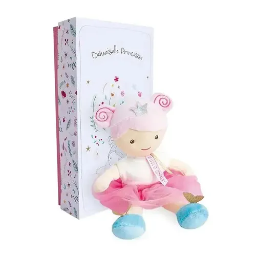 Prinzessin Emma 30cm Puppe - Zauberhafte Puppe mit rosa Haaren, ausgestattet mit schickem Kleid und Schuhen. Ideal zum Verschenken im dekorativen Karton und maschinenwaschbar bei 30°C.