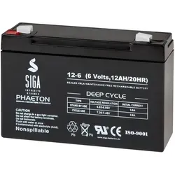 SIGA Phaeton AGM Deep Cycle Akku 12Ah 6V