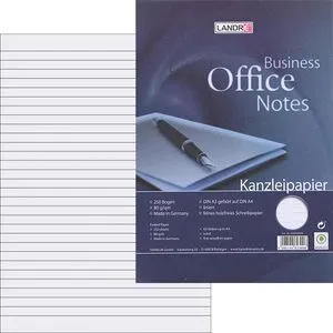 Landre Kanzleipapier 100050618 Office, liniert, A3 auf A4 gefalzt, 80g/qm, 250 Blatt