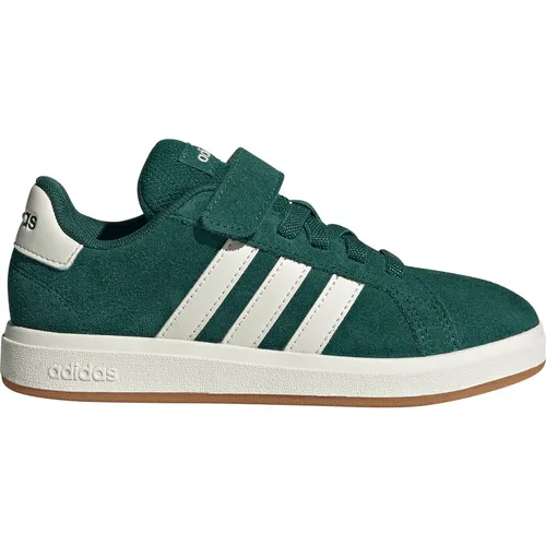 adidas Grand Court 00s Schuhe Kids - Collegiate Green Off White Gum10, 32 EU - Sneaker mit elastischem Schnürverschluss und zusätzlichem Klettverschluss für optimalen Halt und Komfort.