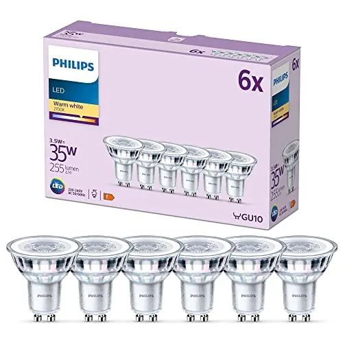 Philips LED 9290012178 GU10 Reflektor 3.5W - Leuchtmittel mit hochwertigem, warmweißem Licht und sofortigen Energieeinsparungen – ideal für energieeffiziente Beleuchtung.