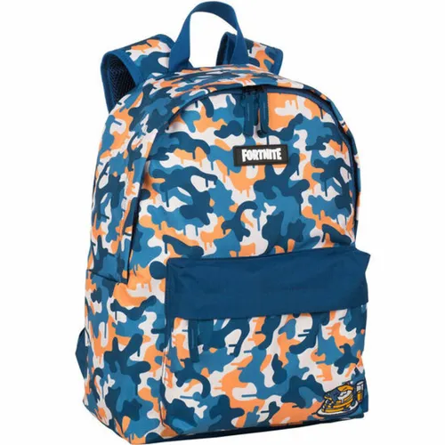 Fortnite Rucksack American Blue Camo - Ergonomischer Schulranzen mit Laptopfach - Sport Rucksack mit Fortnite Blue Camo Design, ergonomischen, gepolsterten Riemen und praktischem Laptopfach für optimalen Tragekomfort und Stauraum.