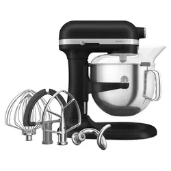 KitchenAid Artisan Küchenmaschine 6,6L 5KSM70SHX Matt Schwarz - Küchenmaschine mit 6,6L Edelstahl-Schüssel, leistungsstarkem Planetenrührwerk und robustem Ganzmetallgehäuse für perfekte Ergebnisse in der Küche.