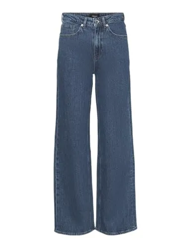 VERO MODA VMTESSA HR Wide Jeans RA380 GA NOOS - Stylische Wide Leg Jeans mit Gesäß- und Münztaschen, ideal für einen lässigen Look und hohen Tragekomfort.
