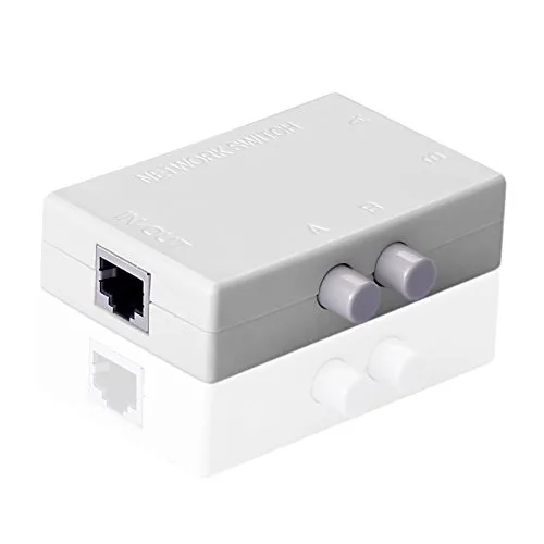 SIENOC 2 Ports Netzwerk Switch Selector Hub Mini 2 RJ45 Port Switch Netzwerkgerät 2 Eingang 1 Ausgang