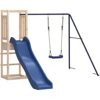 vidaXL Spielturm mit Rutsche und Schaukel - Schaukeln und Klettern im eigenen Garten! Dieser Spielturm aus massivem Kiefernholz bietet eine robuste Spielumgebung mit Rutsche und Schaukel für endlosen Spaß.