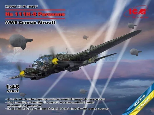 ICM 48267 1/48 He 111H-8 Paravane, WWII German Flugzeug