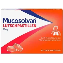 Mucosolvan Lutschpastillen 20 ST - Arzneimittel zur Schleimlösung bei Atemwegserkrankungen. Ideal zur Behandlung von zähem Schleim bei akuten und chronischen Bronchial- und Lungenerkrankungen.
