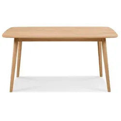 AC Design Furniture Pernille Esstisch, 150 x 80 cm, Eiche - Esszimmertisch im skandinavischen Design, bietet Platz für 4 Personen und ist aus hochwertigem Eichenfurnier gefertigt, ideal für stilvolle Essbereiche.