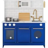 Teamson Kids Kinderküche Spielküche mit Zubehör für Kinder Blau