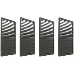 Berlinlodge Schiebetür Anthrazit 369x206 cm für Pergola - Stilvolle Schiebetür aus pulverbeschichtetem Aluminium, ideal für Ihre Pergola. Manuell verstellbare Lamellen bieten effektiven Sicht- und Windschutz. Robust und langlebig, verwandelt Ihre Terrasse in eine geschützte Wohlfühloase.