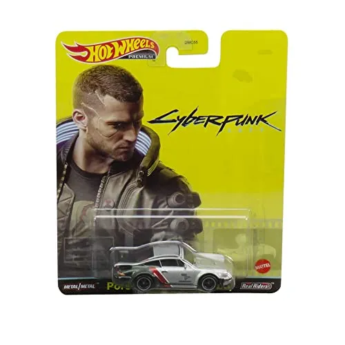 Modell DieCast CYBERPUNK 2077 PORSCHE 911 TURBO 930 - Skala 1/64 Länge 6 cm - Hot Wheels Premium HCP04
