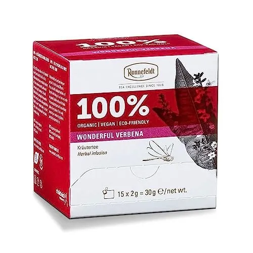 Ronnefeldt 100% Wonderful Verbena - BIO Kräutertee, 15 Teebeutel à 2 g, 30 g | Organic | Vegan | Eco-friendly, Menge:1 Stück