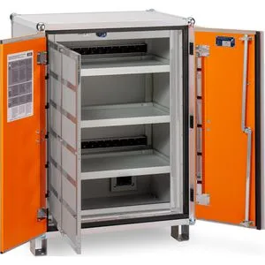 CEMO Akku-Ladeschrank Premium Plus 8/10, mit 18 Steckdosen, Feuerwiderstand Typ 90, Stapelfüße, (B/H/T) 89 x 111 x 66cm