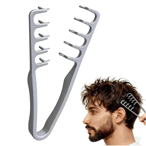 STRUKTURPASTE Lockenkamm für Volumen & Styling - Hochwertiger Stylingkamm aus leichtem ABS-Kunststoff, ideal für mehr Fülle am Haaransatz. Ergonomisches Design für präzises Arbeiten – perfekt für Männer und Frauen, zu Hause oder im Salon.