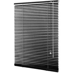 ventanara Alujalousie ohne Bohren - Klemmfix Jalousette - Schwarze Jalousie (110 cm x 220 cm) mit Klemmträger für einfache Montage ohne Bohren, ideal für Fenster in jedem Raum.