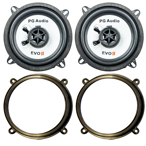 Lautsprecher Einbauset für Mazda 2 - 2-Wege-Koax - Car-HiFi-Lautsprecher, perfektes Upgrade für Werkslautsprecher mit herausragender Klangqualität und kompletter Einbauausstattung für Mazda 2 Bj 2003-2006.