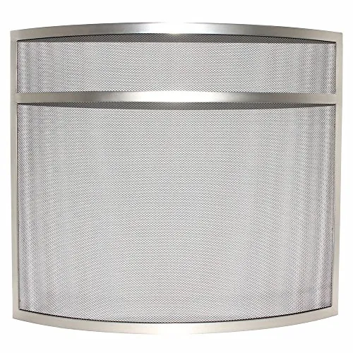 Home Discount Kaminschirm, Nickel, kostenlose Zustellung, 64x12x73