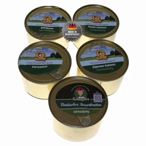 Schwarzwaldmetzgerei - 5er Set Fertiggerichte - küchenfertig, Fertigessen | 5 x 400g Dosen