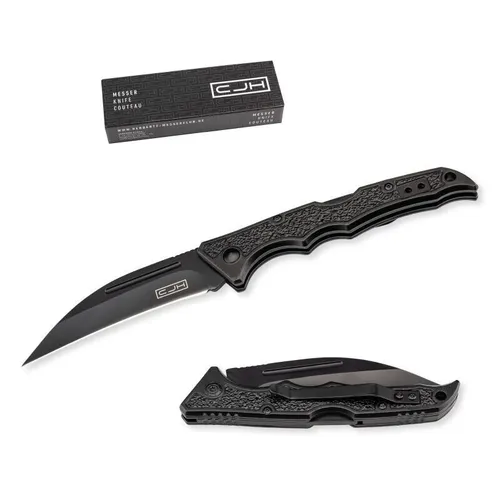 CJH / HERBERTZ Taschenmesser - ALUMINIUM - schwarz - NEU & ovp - 44001