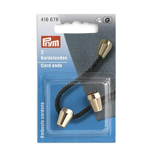 Prym 416678 Kordelenden konisch new gold