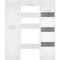 Respekta Waschmaschinenschrank Clara - Waschmaschinenumbauschrank HWRSET10 - Hauswirtschaftsraummöbel mit modernem Design, bietet optimalen Stauraum und schützt Ihre Waschmaschine vor Staub und Schmutz.