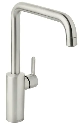 Damixa Küchenarmatur DAMIXA Küchenarmatur Silhouet Stahl PVD Einhebelmischer (1-St) Dänisches Markenprodukt, Küchenarmatur mit Schwenkauslauf, Hochdruck