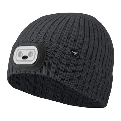 CZAPKA Z LATARKA LED RGB GRAFITOWA NEO 5906692014606