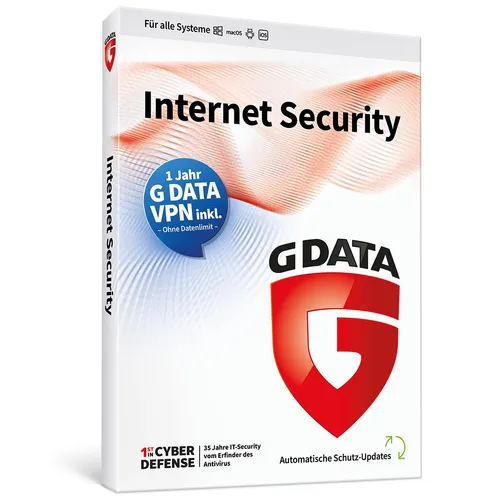 GData Internet Security 3 Platz plus VPN Download Code - Security-Suiten mit 1 Jahr Laufzeit, schützt bis zu 3 Geräte und bietet sicheres Online-Banking sowie automatisierte USB-Prüfungen.