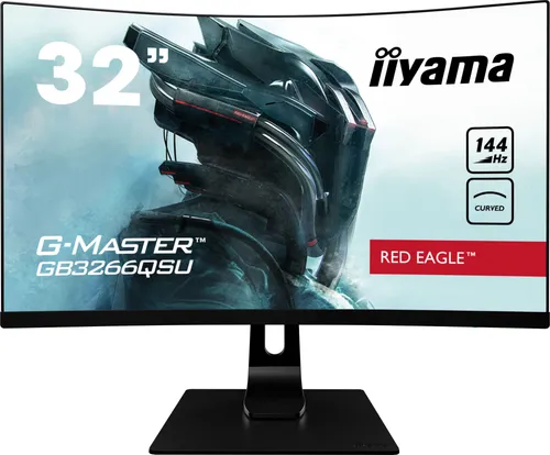 iiyama G-MASTER GB3266QSU-B1 Gaming Monitor - Gaming Monitor mit 31,5 Zoll VA-Panel und 144Hz Bildwiederholrate. Perfekt für Pro-Gamer dank 1ms Reaktionszeit und FreeSync Premium Technologie für flüssige Spielabläufe.