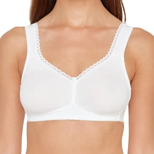 Susa Damen Organic Cotton BH, Weiß, 95B EU