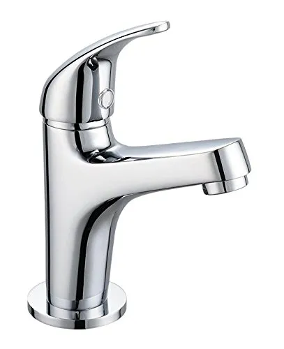 Kaltwasser Wasserhahn Oslo 2406240 - Touch-On-Wasserhahn für Badezimmerwaschbecken, elegantes Chrom-Design mit G1/2"-Anschluss und praktischem Anschlussschlauch für einfache Installation.