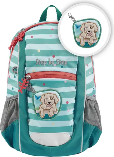 Step by Step Rucksack Kindergarten KIGA MAXI "Dog Lucky" - 2-teiliges Set, ideal für den Kindergarten, mit niedlichem Hundedesign und leichtem Gewicht von nur 330 g.