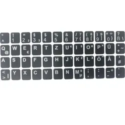 DEUTSCHE Tastaturaufkleber- schwarz MATT 48 Tasten 1,1 cm x 1,3 cm Tastatur aufkleber Selbstkleben kompatibel für Lenovo IdeaPad - Schwarz