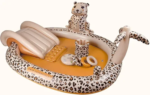 Swim Essentials Leopard Planschbecken - Wasserspielzeug mit einem auffälligen Leoparden-Design, perfekt für den Sommer und ideal für stundenlangen Spaß im Freien.