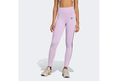 ADIDAS Damen Tight Optime 3-Streifen Full Length - Trainingsleggings mit optimaler Passform aus Adimove Vier-Wege-Stretchmaterial. Mit praktischer Oberschenkeltasche und CLIMACOOL-Technologie für ein kühles Tragegefühl – perfekt für dein Workout!