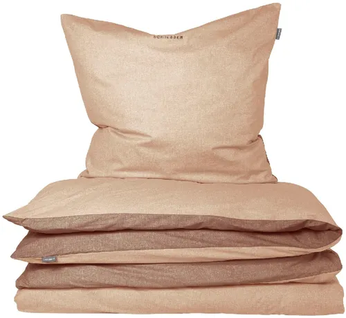 Wendebettwäsche SCHIESSER "Doubleface aus weicher Baumwolle" - Bettwäsche aus 100% Baumwolle, wendbares Design mit edlem Melangeeffekt, superweich und pflegeleicht, ideal für erholsame Nächte.