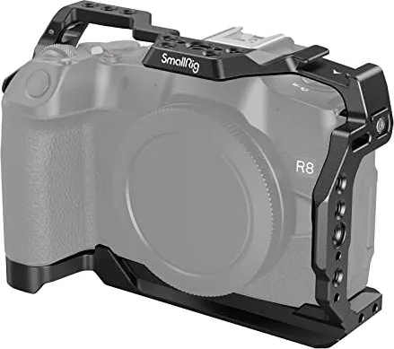 SmallRig 4212 Cage für Canon EOS R8 - Robuster Kameracage für Canon EOS R8, ideal für professionelle Videografie mit vielseitigen Montagemöglichkeiten.