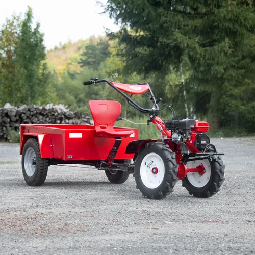 HECHT 7100 Motorhacke Benzin | 7 PS | Flexibel einstellbare Arbeitsbreite - Gartenfräsen mit 4-Takt-Motor (208 cm³) für effiziente Bodenbearbeitung. Inklusive robustem Anhänger und Radsatz für vielseitigen Einsatz im Garten.