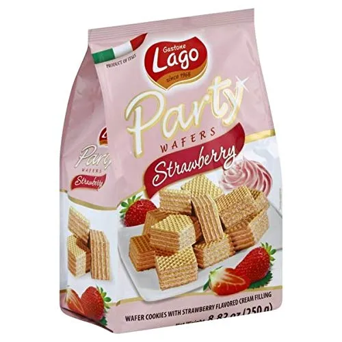 Lago Party Waffeln Erdbeere - 250g - 4er-Packung
