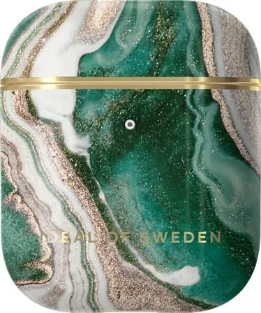 IDEAL OF SWEDEN Airpods Case Gen 1/2 - Golden Jade Marble - Audio-Zubehör mit einzigartigem marmorierten Finish, bietet optimalen Schutz und leichten Zugriff auf den Ladeanschluss. Kombiniert Ästhetik und Sicherheit für Ihre AirPods.
