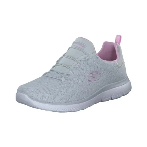 Skechers Summits - GOOD TASTE Slip-On Sneaker - Sportlicher Slip-On Sneaker in Grau, maschinenwaschbar und mit bequemer Memory Foam® Innensohle für optimalen Tragekomfort.