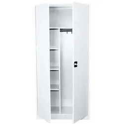 Spind Flügeltürschrank 1800x800 mm - Vielseitiger Lagerschrank - Büroschrank mit langlebiger Stahl-Konstruktion und flexibler Innenaufteilung. Ideal für die sichere Aufbewahrung von Werkzeugen und Arbeitskleidung.