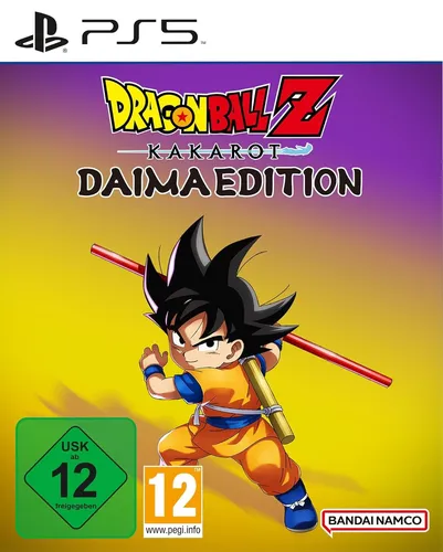 Dragon Ball Z: Kakarot Daima Edition für PS5 - Action-Rollenspiel für PlayStation 5, erlebe epische Kämpfe und Abenteuer in der Welt von Dragon Ball Z mit neuen Inhalten und einem Downloadgutschein für das DAIMA-Paket.