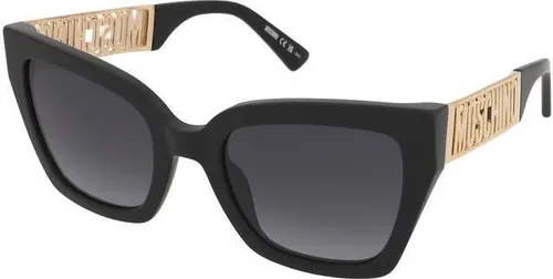 Moschino 161/S Damen-Sonnenbrille - Stilvolle Cateye in Schwarz - Sonnenbrillen | Elegante Cateye-Form mit hochwertigem Acetat-Gestell und grauen Gläsern für einen modischen Look.