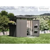 Biohort Gerätehaus HighLine H4, Dunkelgrau - Robustes Gartenhaus - Gartenhäuser mit 3-fach-Verriegelung und wartungsfreiem Design, ideal für sichere Werkzeugaufbewahrung und Schutz gegen extreme Wetterbedingungen.